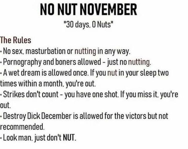 No Nut November