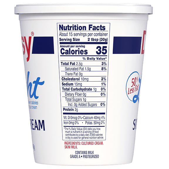 Sour Cream Nutrition Facts