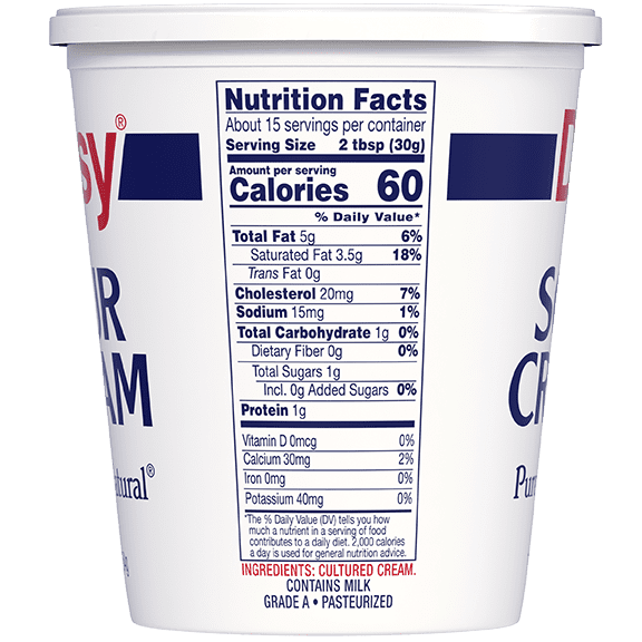 Sour Cream Nutrition Facts